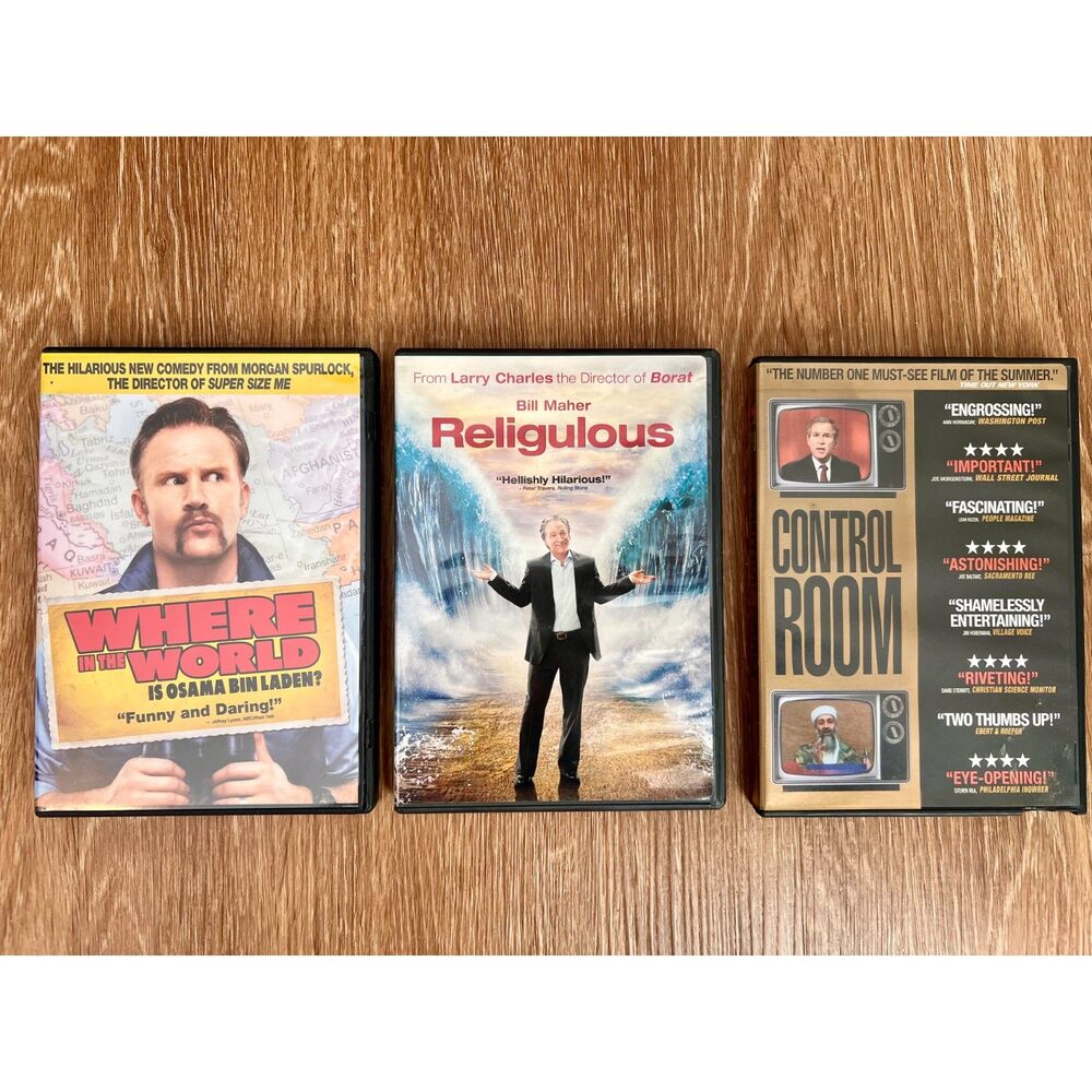 Documentary DVD Bundle: Religulous, Control Room, & Where in the World Is Osama